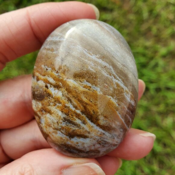 Ocean Jasper Palm Stone (OJ143) - Picture 1 of 6